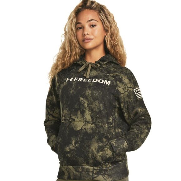 Women's Under Armour UA Rival Freedom Printed Hoodie - Picture 1 of 3